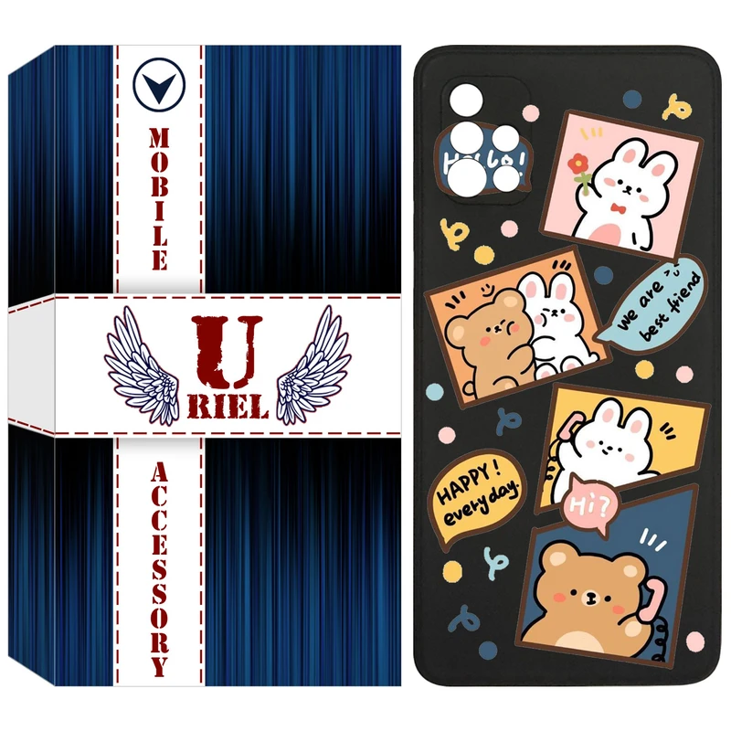 کاور یوریل مدل KSH کد 19 طرح خرگوش و خرس مناسب برای گوشی موبایل سامسونگ Galaxy A51