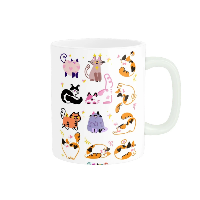 ماگ پاد آفرین مدل گربه های بامزه کارتونی کد 2137