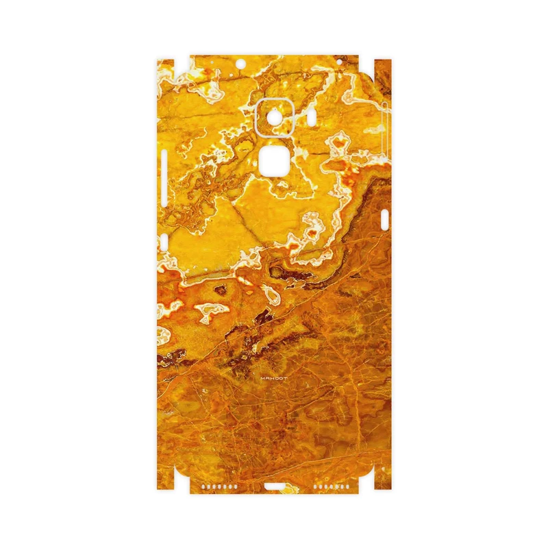 برچسب پوششی ماهوت مدل Gold Marble-FullSkin مناسب برای گوشی موبایل آنر 7