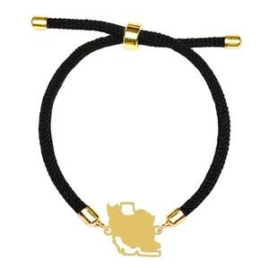 دستبند زنانه هایکا مدل نقشه ایران کد d.ha252