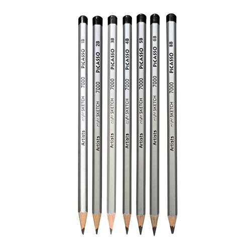 مداد طراحی پیکاسو مدل Art Sketch Set کد 7000 بسته 7 عددی