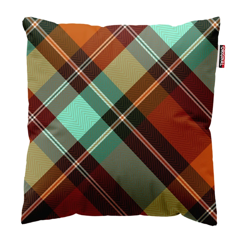 کوسن پاد آفرین مدل چهارخانه کد PK302158 سایز 30*30 سانتی متر