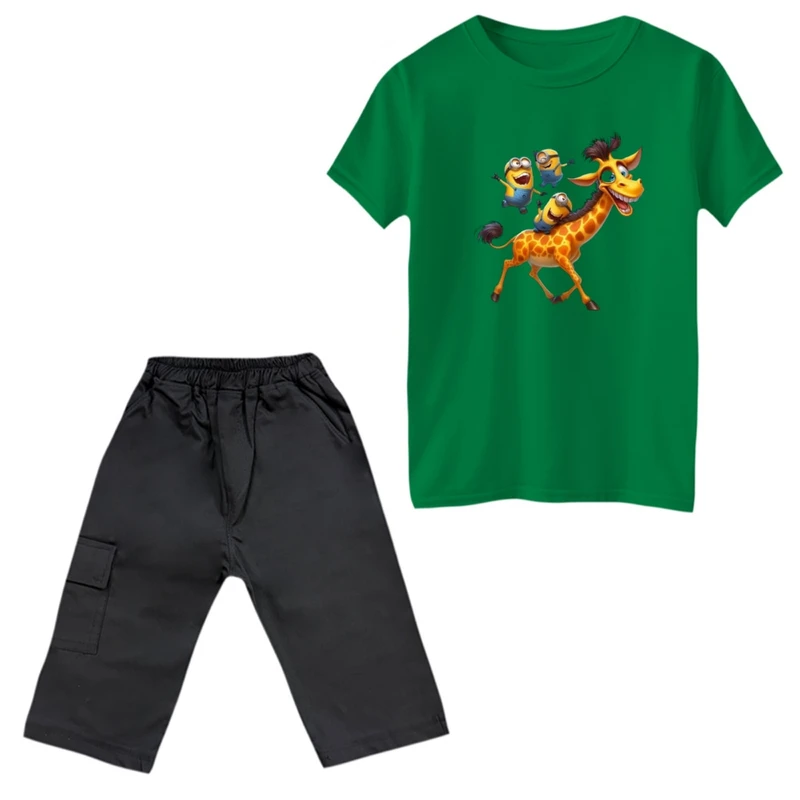 ست تی‌شرت و شلوارک پسرانه مدل مینیون کد 33