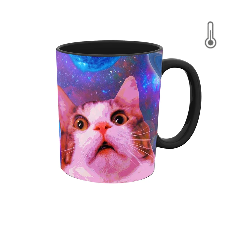 ماگ حرارتی طرح گربه فان 