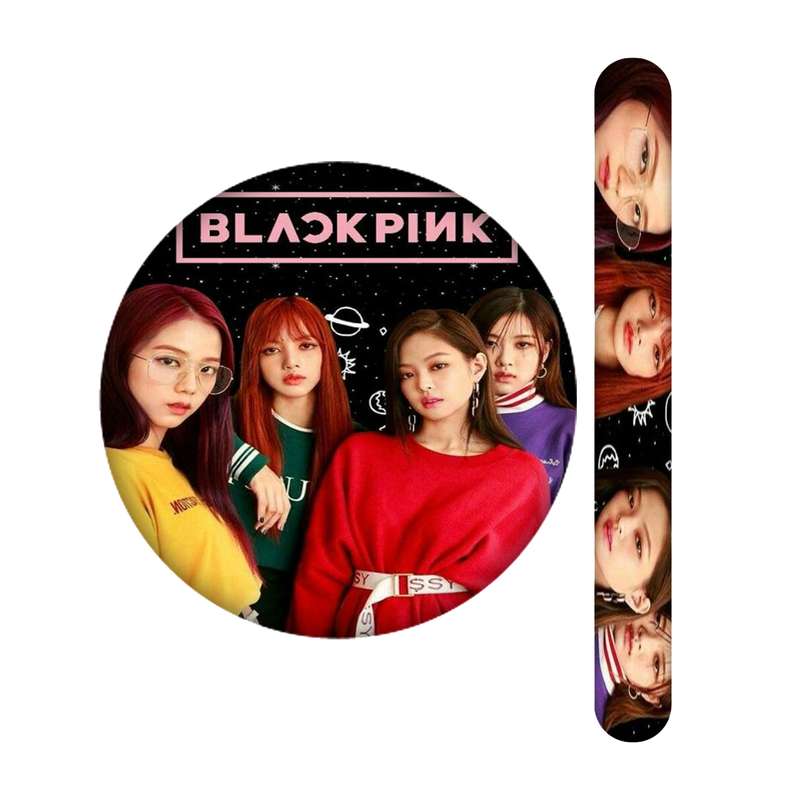سوهان ناخن مندیکس مدل BLACK  PINK کد 2346 به همراه آینه جیبی