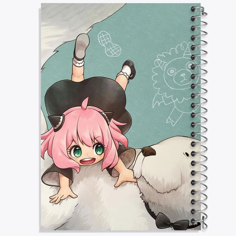 دفتر شطرنجی 50 برگ خندالو طرح انیا انیمه اسپای ایکس فمیلی Spy x Family کد 17670