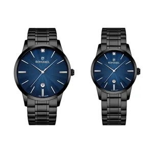 ست ساعت مچی عقربه‌ای کوارتز زنانه و مردانه رومانل مدل RM402002M-M
