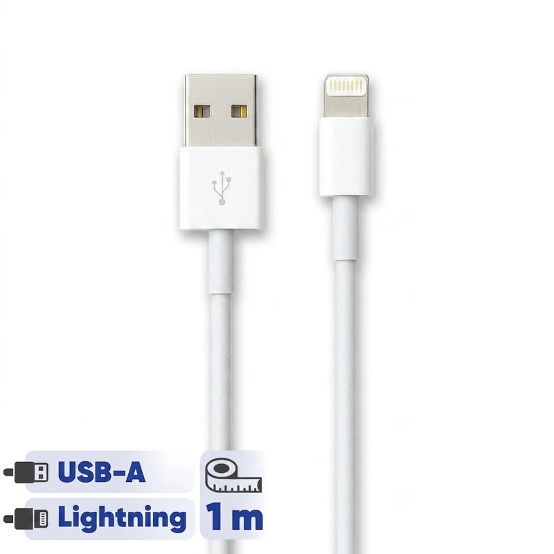 کابل تبدیل USB به لایتنینگ مدل Iphone طول 1 متر