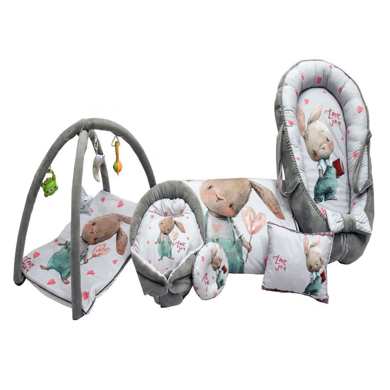 سرویس خواب هفت تکه نوزاد مدل گارد محافظ طرح خرگوش