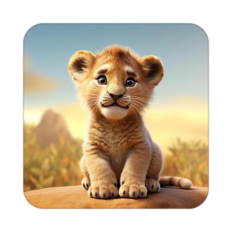 زیر لیوانی کاکتی طرح حیوانات کارتونی مدل mp27300