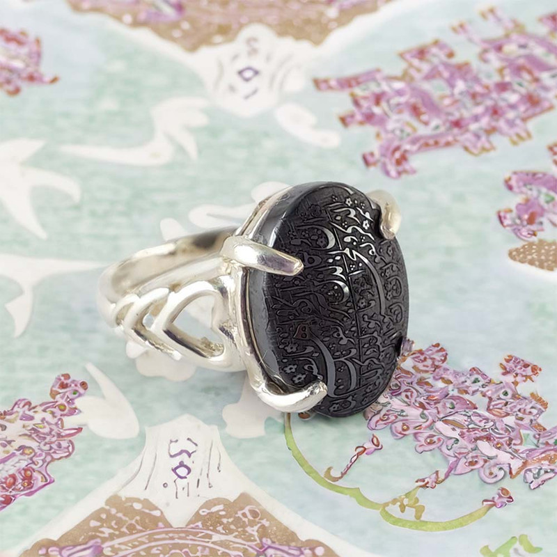 انگشتر نقره زنانه ملک زیور مدل ان یکاد حدید کد 24