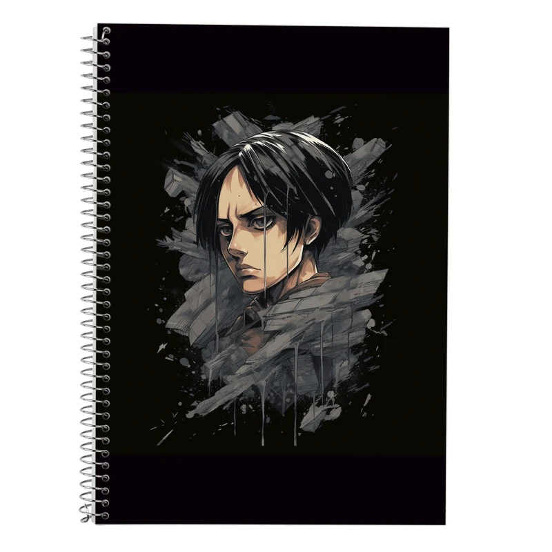 دفتر زبان 50 برگ مدوپد مدل دوخط طرح Attack on Titan کد DF10404