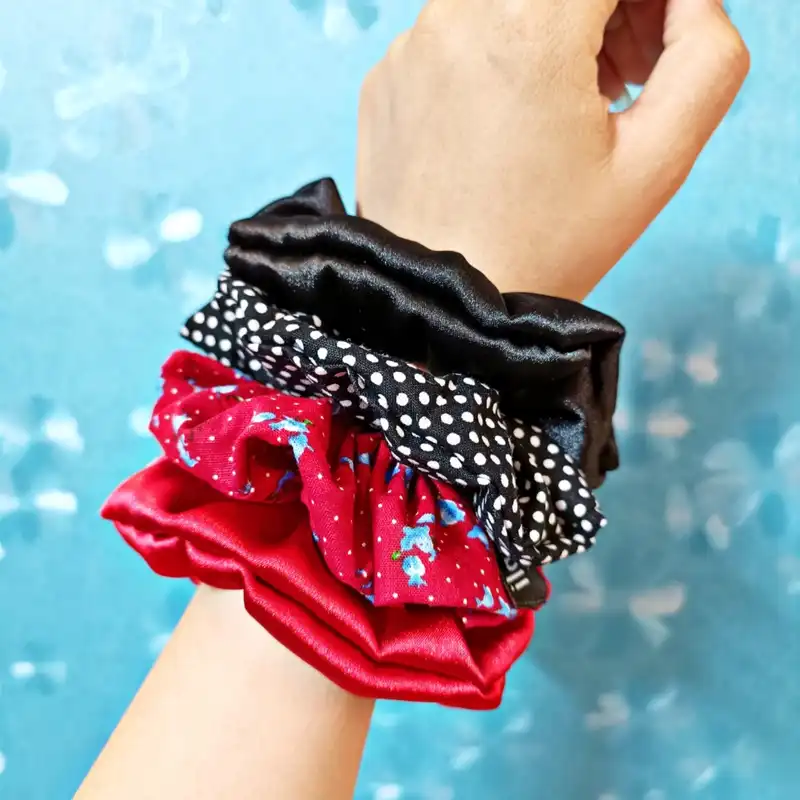 کش مو زنانه مدل اسکرانچی بسته 25 عددی