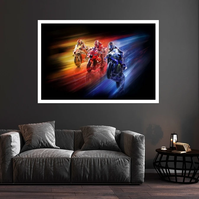 تابلو بکلیت طرح بازی Motogp 2022 مدل قاب شاسی W-s8859