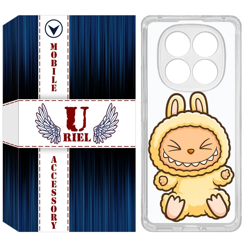 کاور یوریل مدل Clear کد 135 طرح لبوبو مناسب برای گوشی موبایل شیائومی Redmi Note 14 Pro 4G / Poco X7