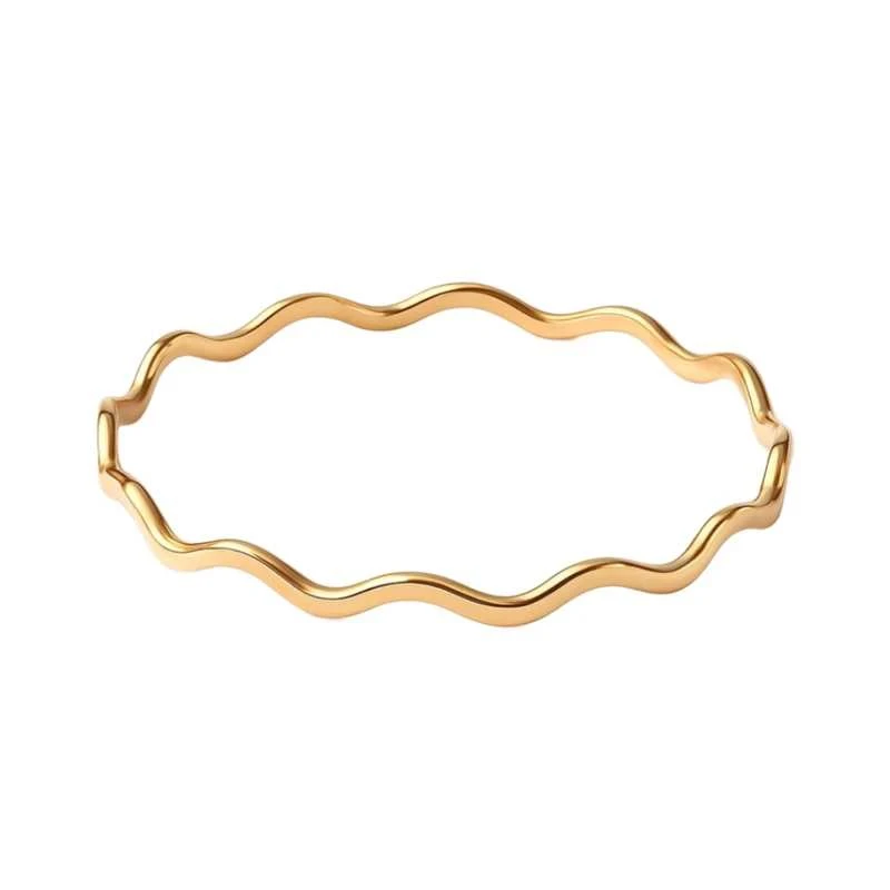 النگو طلا کم اجرت 18 عیار زنانه طلای کامک مدل زیگزاگ سایز 4