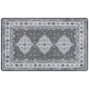  پادری طرح گل فرنگ وینتیج فرش m4/219 سایز 46×76 سانتی متر 