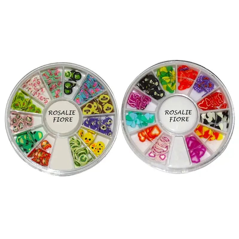 تزیین ناخن رزالی فیوره مدل قلبی و حیوانات مجموعه 2 عددی