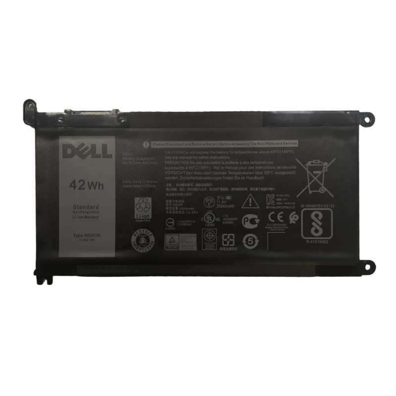 باتری لپ‌تاپ 3 سلولی دل مدل WDX0R مناسب برای لپ تاپ دل Inspiron 13 7378