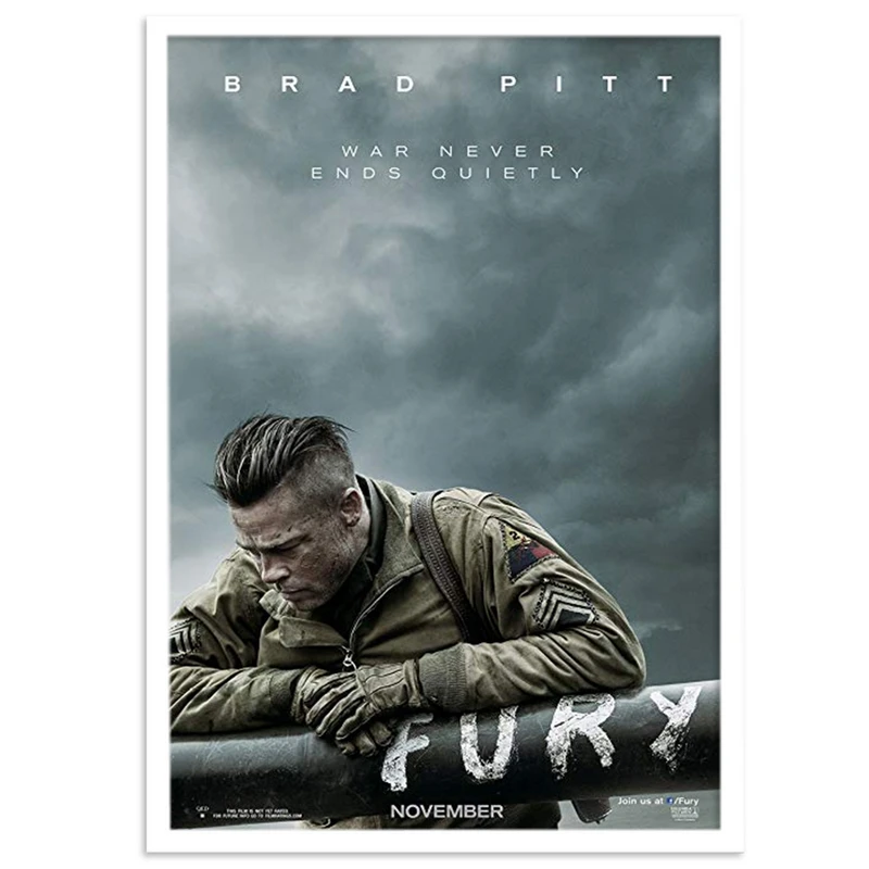 تابلو بکلیت طرح فیلم FURY برد پیت مدل W-14147