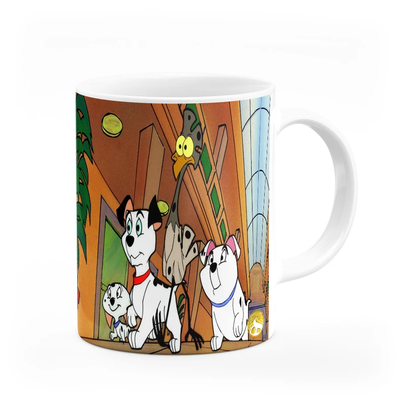 ماگ هومرو طرح انیمیشن صد و یک سگ خالدار مدل MG3127