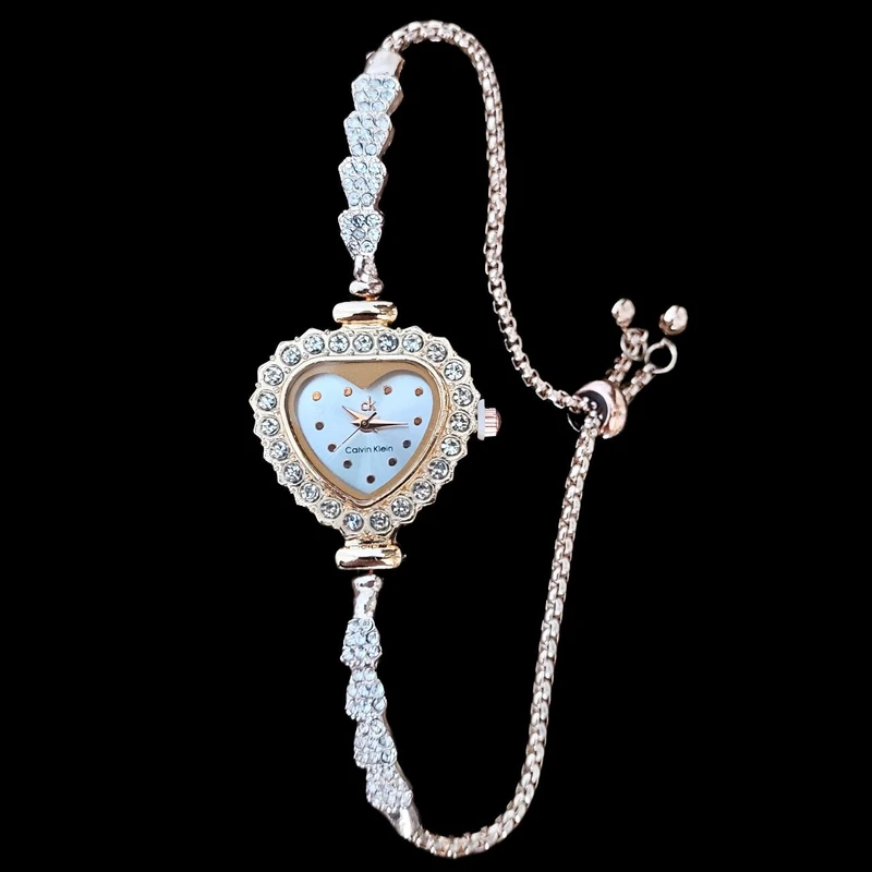 ساعت مچی عقربه ای زنانه مدل کرواتی قلبی 