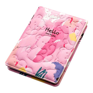 آینه جیبی مدل هلو تدی طرح برجسته کد ZJ-MR35-3