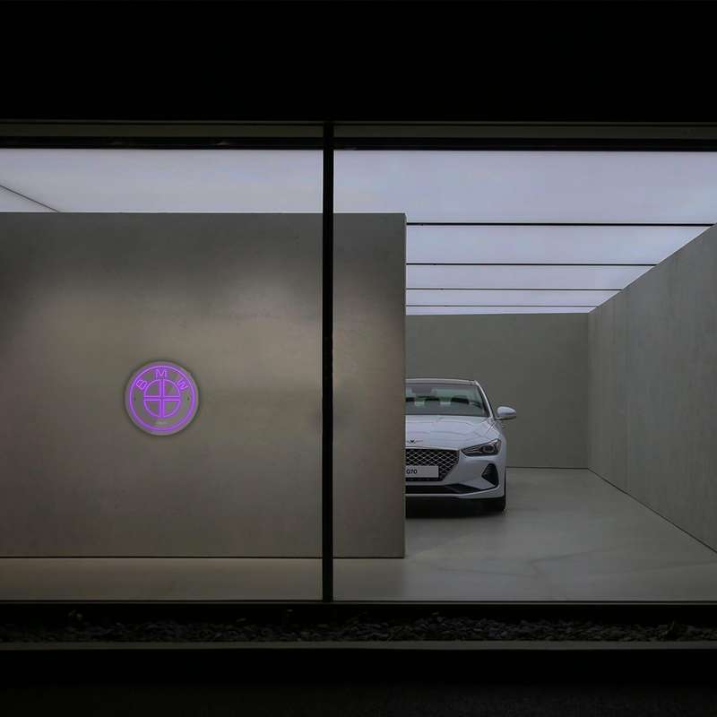 چراغ دیواری نئون دیزاین طرح Bmw_PR