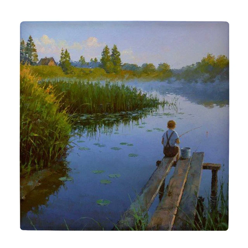  زیر لیوانی  طرح منظره اسکله و رودخانه کد    6189865_5568