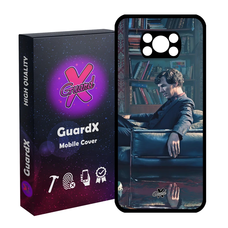 کاور گارد ایکس طرح شرلوک مدل Glass10519 مناسب برای گوشی موبایل شیائومی Poco X3 NFC/Poco X3/Poco X3 Pro