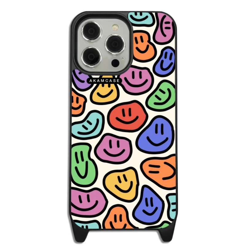 کاور آکام مدل AMCWLA14PROMAX-HAPPY FACE2 مناسب برای گوشی موبایل اپل iPhone 14 Pro Max