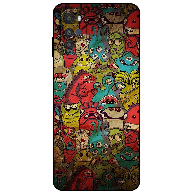 کاور مگافون طرح هیولا مدل 0101 مناسب برای گوشی موبایل موتورولا Moto E32 / E32s