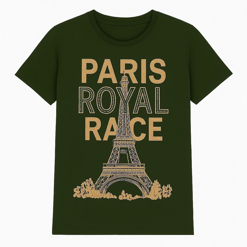 تی‌شرت آستین کوتاه زنانه مدل ویسکوز نگین دار کد PARIS-SA