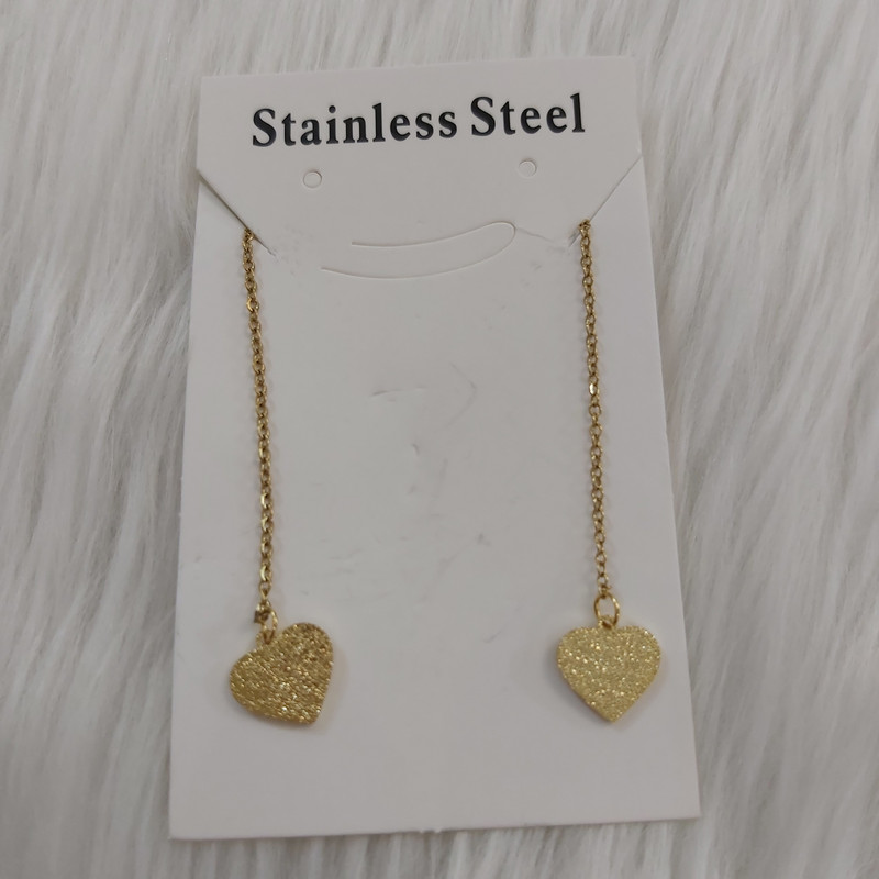 گوشواره زنانه مدل بخیه طرح قلب کد 114