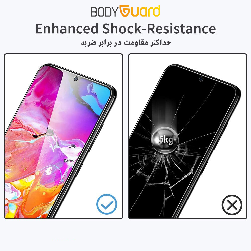 محافظ صفحه نمایش شیشه ای بادیگارد مدل FS مناسب برای گوشی موبایل سامسونگ Galaxy A55 محافظ صفحه نمایش شیشه ای بادیگارد مدل FS مناسب برای گوشی موبایل سامسونگ Galaxy A55