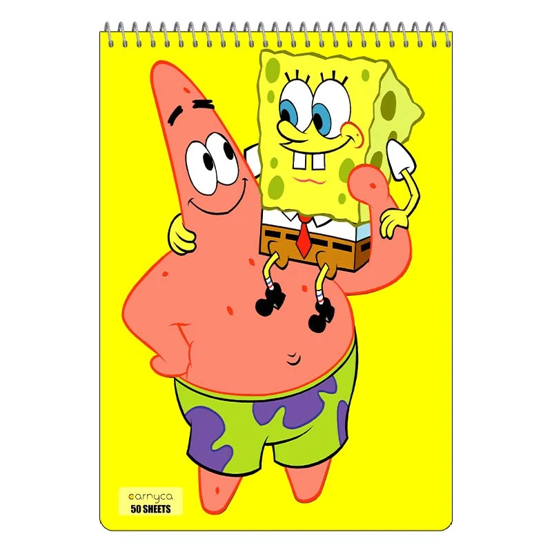 دفتر نقاشی 50 برگ سیمی کارنیکا طرح باب اسفنجی spong bob کد 93977