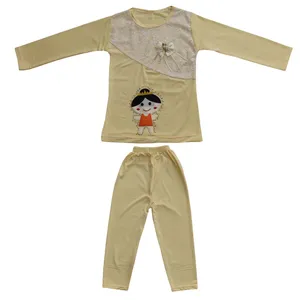 ست تی شرت آستین بلند و شلوار دخترانه مدل C15