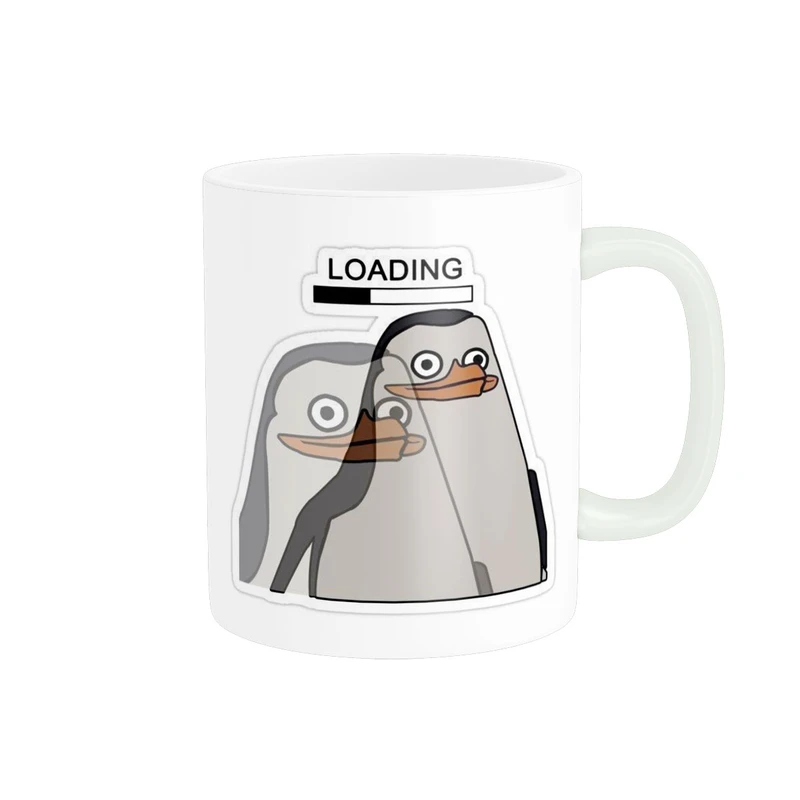 ماگ پاد آفرین مدل پنگوئن بامزه انیمیشن ماداگاسکار تایپوگرافی لودینگ کد 2403