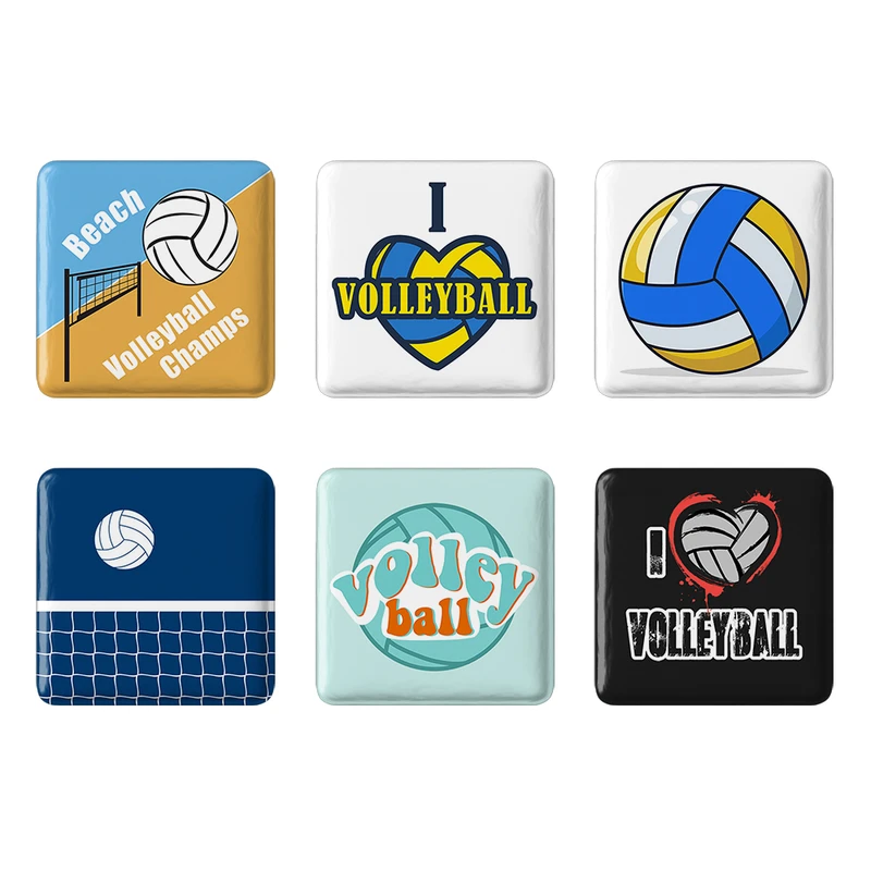 مگنت خندالو طرح والیبال Volleyball کد 1702B مجموعه 6 عددی