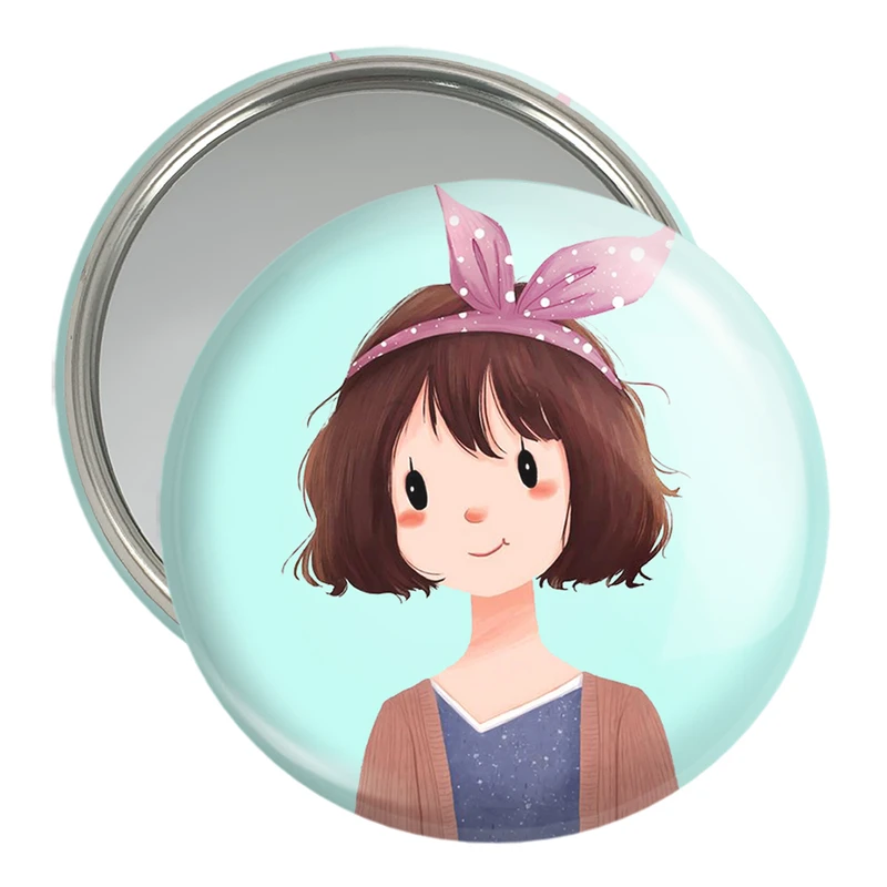 آینه جیبی خندالو مدل دخترانه فانتزی کد 25752