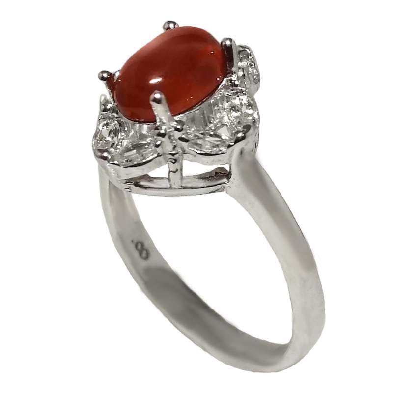 انگشتر نقره زنانه مدل عقیق یمن YW4085