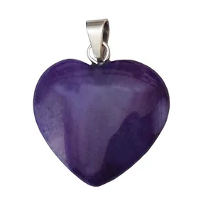 آویز گردنبند دخترانه مدل قلب سنگی کد 190