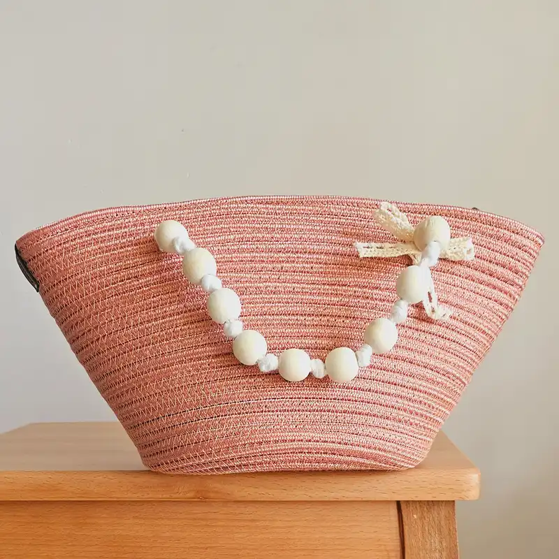 کیف دستی زنانه مدل قیطان دوزی طرح لبخند