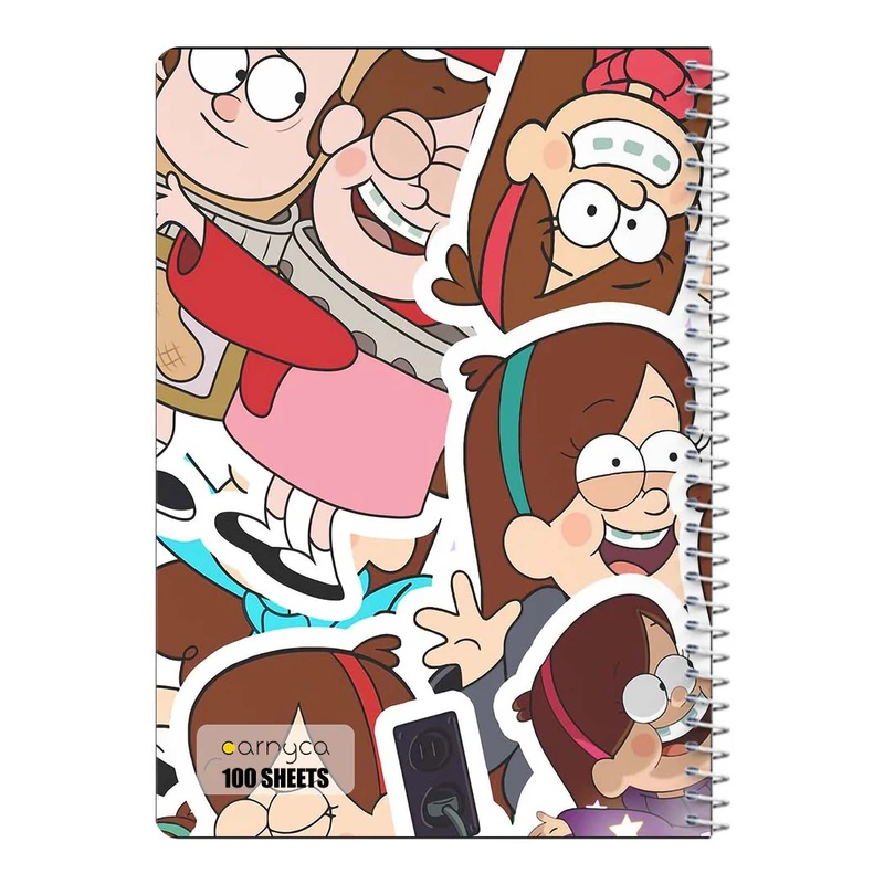 دفتر مشق 100 برگ سیمی کارنیکا طرح آبشار جاذبه Gravity Falls کد 59182