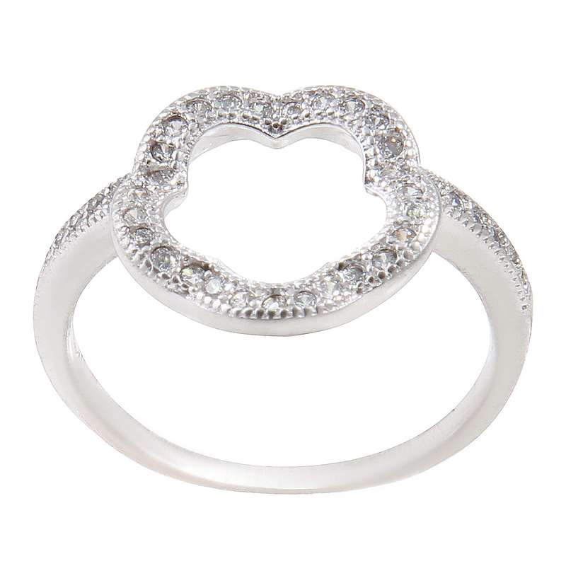 انگشتر نقره زنانه بازرگانی میلادی مدل فانتزی کد AWR_778