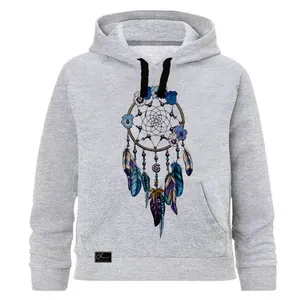 هودی دخترانه مدل دریم کچر کد J08 رنگ طوسی