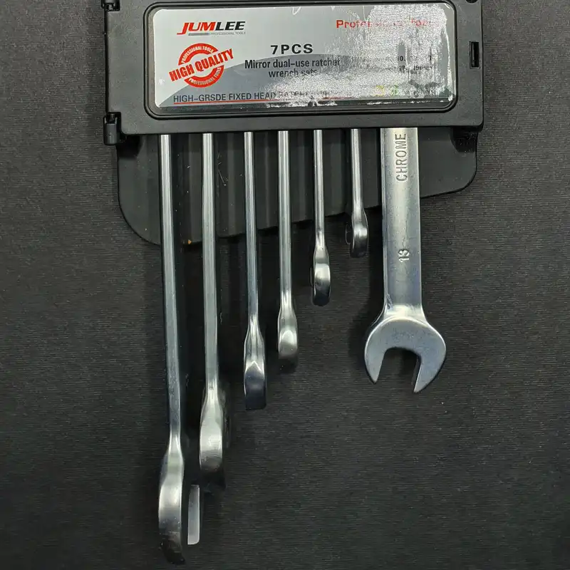 آچار یکسر تخت یکسر رینگ جغجغه ای جاملی کد 8401 مجموعه 7 عددی