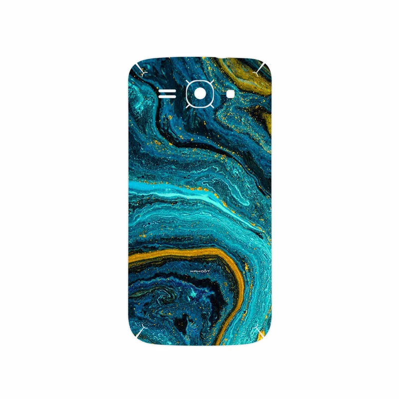 برچسب پوششی ماهوت مدل Turquoise marblewith golden streaks مناسب برای گوشی موبایل هوآوی Ascend Y520