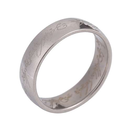 انگشتر مردانه طرح ارباب حلقه ها مدل حکاکی لیزری