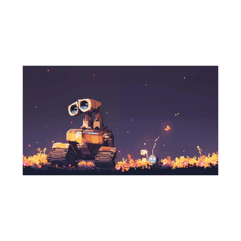 استیکر لپ تاپ و موبایل مدل انیمیشن طرح والی Wall E کد 2615